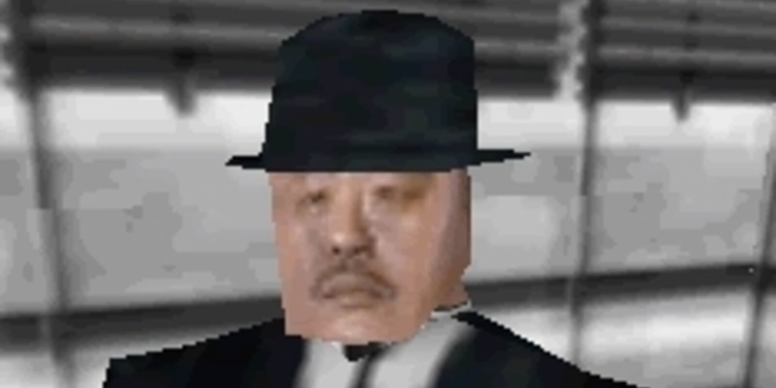 A screenshot of the character Oddjob from the game Goldeneye for the N64